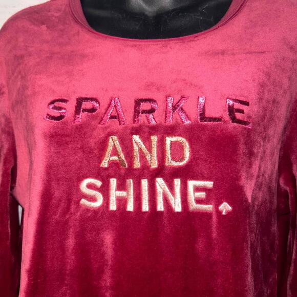 Kate Spade Sparkle & Shine Velour Pullover | Women’s Medium - Picture 2 of 4